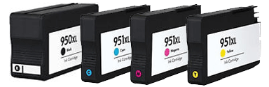 HP No 950Xl/951Xl Bundle Pack Set Ink Cartridges Cn045Ae Black Cn046Ae Cyan Cn047Ae Magenta Cn048Ae Yellow Remanufactured SELECT YOUR OWN COLOURS - Free UK Delivery