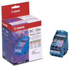 Bc-32E Canon Original Bc32E Photo Print Head With 3 Replaceable Photo Colours Bci3Pb Photo Black Bci3Pc Photo Cyan and Bci3Pm Photo Magenta Included - Free UK Delivery