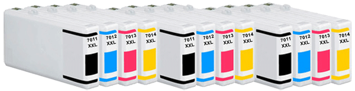 12x Epson Compatible Ink Multipack Cartridges T7011XXL - T7014XXL SELECT YOUR OWN COLOURS - Free UK Delivery