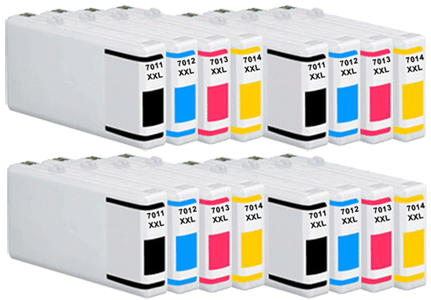 16x Epson Compatible Ink Multipack Cartridges T7011XXL - T7014XXL SELECT YOUR OWN COLOURS - Free UK Delivery