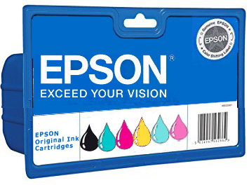 Multipack 6 Original Epson Black Cyan Magenta Yellow Light Cyan and Light Magenta Ink Cartridges (378) T3781 / T3782 / T3783 / T3784 / T3785 / T3786 - Free UK Delivery