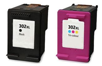 HP Twin Pack No 302Xl Extra Large Black and Colour Ink Cartridge Set F6U68Ae / F6U67Ae Remanufactured SELECT YOUR OWN COLOURS - Free UK Delivery