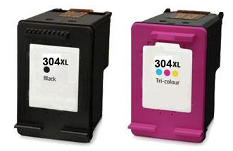 HP Twin Pack No 304Xl Extra Large Black and Colour Ink Cartridge Set N9K08Ae / N9K07Ae Remanufactured SELECT YOUR OWN COLOURS - Free UK Delivery