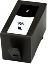 HP No 903Xl Black Ink Cartridge Remanufactured T6M15Ae 830 Pages - Free UK Delivery