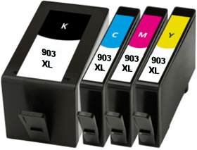 HP No 903Xl Bundle Pack Set Ink Cartridges T6M15Ae Black T6M03Ae Cyan T6M07Ae Magenta T6M11Ae Yellow Remanufactured SELECT YOUR OWN COLOURS - Free UK Delivery