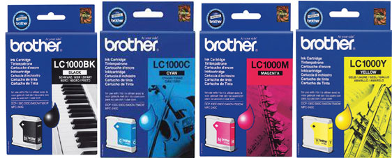 Brother Original Lc1000 Complete Set Ink Cartridges for [Printerlong] - Free UK Delivery