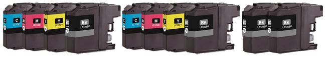 10x Brother Compatible Ink Multipack Cartridges LC123 - LC125XL SELECT YOUR OWN COLOURS - Free UK Delivery