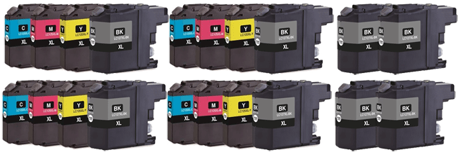 20x Brother Compatible Ink Multipack Cartridges LC127XL - LC125XL SELECT YOUR OWN COLOURS - Free UK Delivery