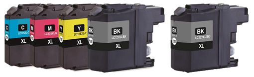 5x Brother Compatible Ink Multipack Cartridges LC127XL - LC125XL SELECT YOUR OWN COLOURS - Free UK Delivery