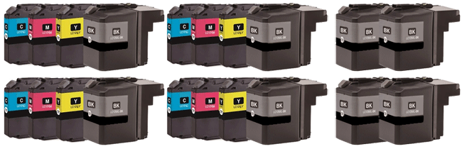 20x Brother Compatible Ink Multipack Cartridges LC129XL - LC125XL SELECT YOUR OWN COLOURS - Free UK Delivery