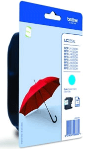 Brother Original Lc225Xlc Cyan Ink Cartridge - Yield 1200 Pages - Free UK Delivery