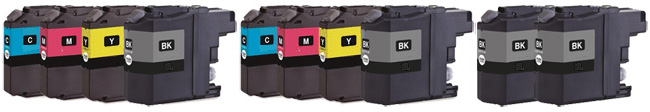 10x Brother Compatible Ink Multipack Cartridges LC3211BK - LC3211Y SELECT YOUR OWN COLOURS - Free UK Delivery