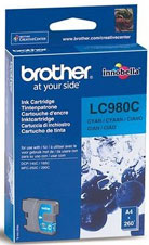 Brother Original Lc980C Cyan Ink Cartridge - Yield 260 Pages - Free UK Delivery