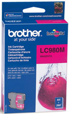 Brother Original Lc980M Magenta Ink Cartridge - Yield 260 Pages - Free UK Delivery