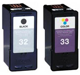 Lexmark No.32 18C0032E Black and No.33 18C0033E Colour Ink Cartridge Set Remanufactured – Free UK Delivery
