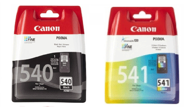 Original Pg-540 Black (Yield 180 Pages) and Cl-541 Colour (Yield 180 Pages) Ink Cartridges - Free UK Delivery