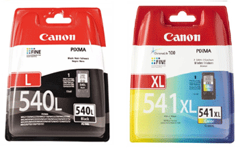 Original Pg-540Xl Black (Yield 600 Pages) and Cl-541Xl Colour (Yield 400 Pages) Ink Cartridges High Capacity – Free UK Delivery