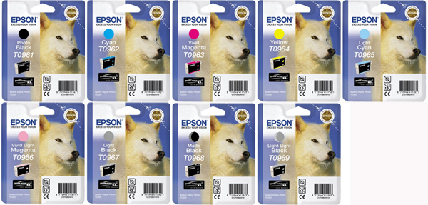 Complete Set Epson Original T0961 – T0969 Ink Cartridges – Free UK Delivery