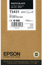 Original Epson Black Ink Cartridge C13T543100 T5431 110ml - Free UK Delivery