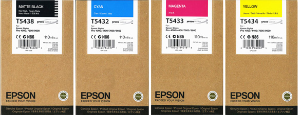 Original Epson Complete Set Ink Cartridges 110ml T5432-T5438 - Free UK Delivery