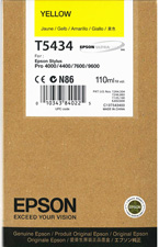Original Epson Yellow Ink Cartridge C13T543400 T5434 110ml - Free UK Delivery
