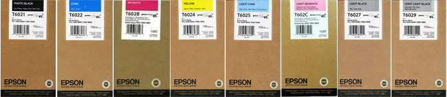 Original Epson 8 Set Ink Cartridges 110ml T6021/T6022/T602B/T6023/T6024/T6025/T602C/T6027/T6029 - Free UK Delivery