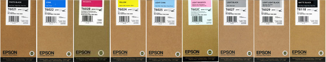 Original Epson 9 Set Ink Cartridges 110ml T6021/T6022/T602B/T6023/T6024/T6025/T602C/T6027/T6029/T6118 - Free UK Delivery