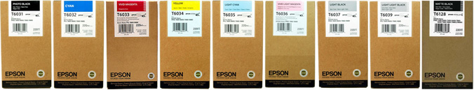 Original Epson 9 Set Ink Cartridges 220ml T6031//T6032/T6033/T6034/T6035/T6036/T6037/T6039/T6128 - Free UK Delivery