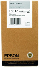 Original Epson Light Black Ink Cartridge C13T603700 T6037 220ml - Free UK Delivery