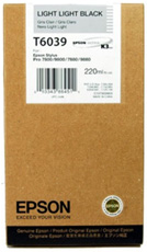 Original Epson Light Light Black Ink Cartridge C13T603900 T6039 220ml - Free UK Delivery