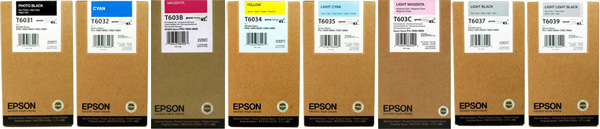 Original Epson 8 Set Ink Cartridges 220ml T6031/T6032/T603B/T6033/T6034/T6035/T603C/T6037/T6039 – Free UK Delivery