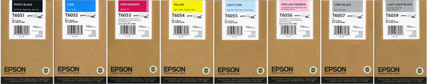 Original Epson 8 Set Ink Cartridges 110ml T6051-T6059 - Free UK Delivery