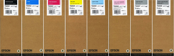 Original Epson 8 Set Ink Cartridges 220ml T6061-T6069 - Free UK Delivery