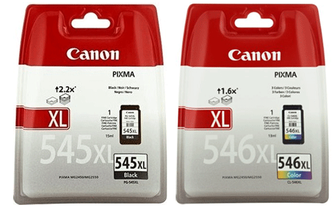 Original Pg-545Xl Black 13ml and Cl-546Xl Colour 13ml Ink Cartridges High Capacity – Free UK Delivery