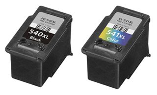 Canon Pg-540Xl Black (Yield 600 Pages) and Cl-541Xl Colour (Yield 400 Pages) Ink Cartridges High Capacity Remanufactured - Free UK Delivery