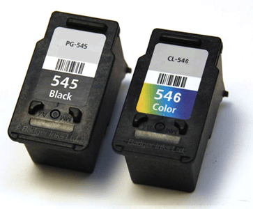 Canon Pg-545 Black 8ml and Cl-546 Colour 8ml Ink Cartridges Remanufactured - Free UK Delivery