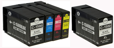 5x Canon Compatible Ink Multipack Cartridges PGI-1500XLBK - PGI-1500XLY SELECT YOUR OWN COLOURS - Free UK Delivery