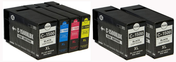 6x Canon Compatible Ink Multipack Cartridges PGI-1500XLBK - PGI-1500XLY SELECT YOUR OWN COLOURS - Free UK Delivery