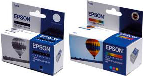 Twin Pack Original Epson Ink Cartridges C13T019401 T019 / C13T020401 T020 - Free UK Delivery