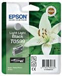 Epson Original T0599 Light Light Black Ink Cartridge - Free UK Delivery
