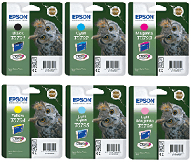 Complete Set Epson Originals T0791-T0796 Ink Cartridges - Free UK Delivery
