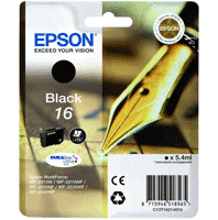 Epson Original T1621 (16) Black Ink Cartridge - Free UK Delivery