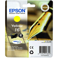 Epson Original T1624 (16) Yellow Ink Cartridge - Free UK Delivery