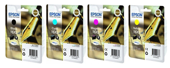 Epson Original (T1631 T1632 T1633 T1634) 4 Ink Cartridge Multipack for [Printerlong] - Free UK Delivery
