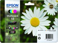 Epson Original T1806 (18 Daisy) 4 Ink Cartridge Multipack - Free UK Delivery