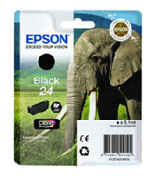 Original Epson Black Ink Cartridge 5.1ml (24) C13T242140 T2421 - Free UK Delivery