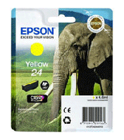 Original Epson Yellow Ink Cartridge 4.6ml (24) C13T242440 T2424 - Free UK Delivery