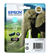 Original Epson Light Cyan Ink Cartridge 4.6ml (24) C13T242540 T2425 - Free UK Delivery