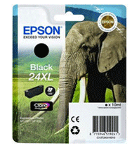 Original Epson Black Ink Cartridge 10ml (24Xl) C13T243140 T2431 - Free UK Delivery