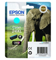 Original Epson Cyan Ink Cartridge 8.7ml (24Xl) C13T243240 T2432 - Free UK Delivery